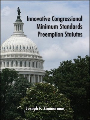 cover image of Innovative Congressional Minimum Standards Preemption Statutes